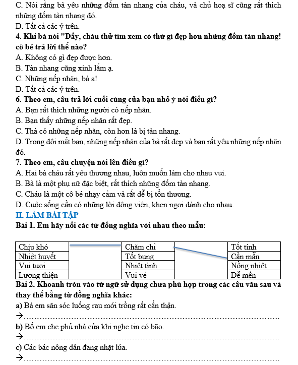 Bài tập hàng ngày Tiếng Việt lớp 5 Ôn tập giữa học kì 1 | Kết nối tri thức