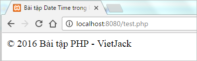Bài tập Date Time trong PHP | Bài tập PHP có giải