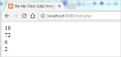 Bài tập Class (Lớp) trong PHP - Phần 5 | Bài tập PHP có giải