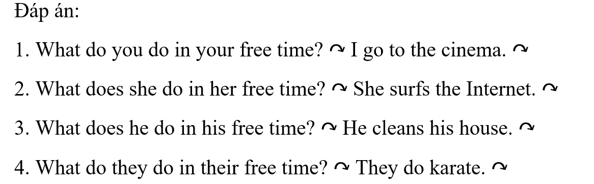 Bài tập Tiếng Anh lớp 5 Unit 13: What do you do on your free time?