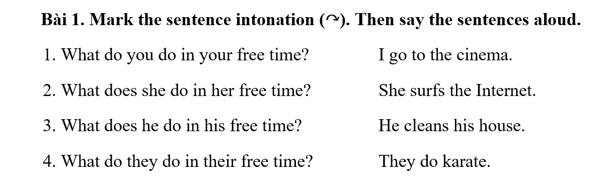 Bài tập Tiếng Anh lớp 5 Unit 13: What do you do on your free time?