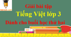 Tiếng Việt lớp 3 Dành cho buổi học thứ hai | Giải Tiếng Việt lớp 3 Buổi học thứ 2 | Bài tập Tiếng Việt lớp 3 Tập 1, Tập 2