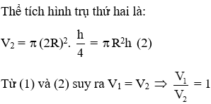 18 Bài tập trắc nghiệm Chương 4 Hình học 9 có đáp án