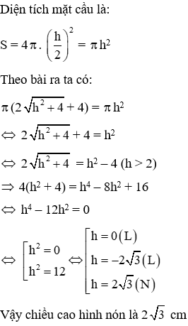 18 Bài tập trắc nghiệm Chương 4 Hình học 9 có đáp án