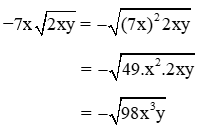 Trắc nghiệm Biến đổi đơn giản biểu thức chứa căn thức bậc hai có đáp án
