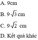 17 Bài tập trắc nghiệm Chương 2 Hình học 9 có đáp án