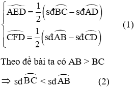 20 Bài tập trắc nghiệm Chương 3 Hình học 9 có đáp án