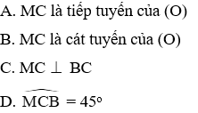 Trắc nghiệm Dấu hiệu nhận biết tiếp tuyến của đường tròn có đáp án