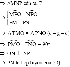 Trắc nghiệm Dấu hiệu nhận biết tiếp tuyến của đường tròn có đáp án