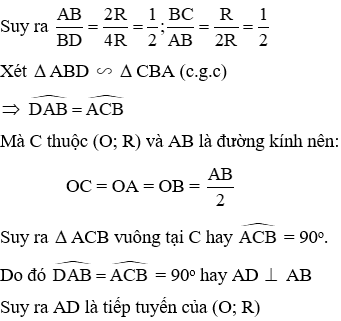 Trắc nghiệm Dấu hiệu nhận biết tiếp tuyến của đường tròn có đáp án