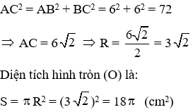 Trắc nghiệm Diện tích hình tròn, hình quạt tròn có đáp án