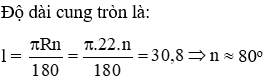 Trắc nghiệm Độ dài đường tròn, cung tròn có đáp án