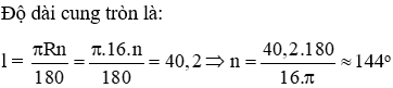 Trắc nghiệm Độ dài đường tròn, cung tròn có đáp án