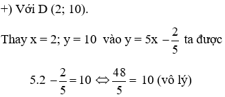 Trắc nghiệm Đồ thị của hàm số y = ax + b có đáp án