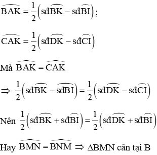 Trắc nghiệm Góc có đỉnh ở bên trong đường tròn. Góc có ngoài ở bên trong đường tròn có đáp án