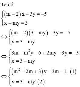 20 Bài tập Hệ phương trình bậc nhất hai ẩn chứa tham số có đáp án