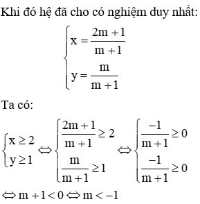 20 Bài tập Hệ phương trình bậc nhất hai ẩn chứa tham số có đáp án