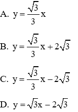 Trắc nghiệm Hệ số góc của đường thẳng y = ax + b có đáp án (phần 2)