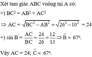 Trắc nghiệm Một số hệ thức về cạnh và góc trong tam giác vuông có đáp án