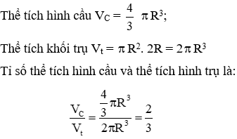 Trắc nghiệm Hình cầu. Diện tích mặt cầu và thể tích hình cầu có đáp án