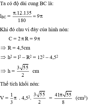 Trắc nghiệm Hình nón - Hình nón cụt - Diện tích xung quanh và thể tích của hình nón, hình nón cụt có đáp án