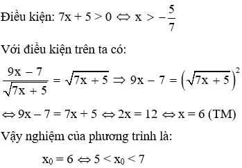 Trắc nghiệm Liên hệ giữa phép chia và phép khai phương có đáp án