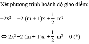 Trắc nghiệm Sự tương giao giữa đường thẳng và parabol có đáp án