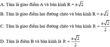 Trắc nghiệm Sự xác định đường tròn. Tính chất đối xứng của đường tròn có đáp án