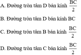 Trắc nghiệm Sự xác định đường tròn. Tính chất đối xứng của đường tròn có đáp án (phần 2)