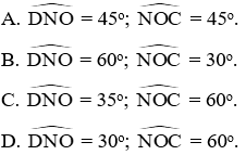 Trắc nghiệm Góc ở tâm - Số đo cung có đáp án