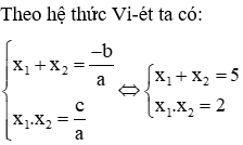 Trắc nghiệm Hệ thức Vi-ét và ứng dụng có đáp án