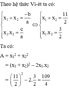 Trắc nghiệm Hệ thức Vi-ét và ứng dụng có đáp án