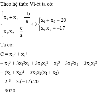 Trắc nghiệm Hệ thức Vi-ét và ứng dụng có đáp án