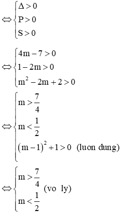 Trắc nghiệm Hệ thức Vi-ét và ứng dụng có đáp án (phần 2)