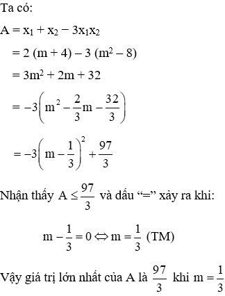 Trắc nghiệm Hệ thức Vi-ét và ứng dụng có đáp án (phần 2)