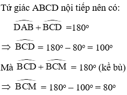 Trắc nghiệm Tứ giác nội tiếp có đáp án