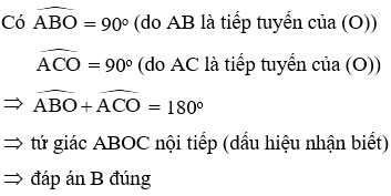 Trắc nghiệm Tứ giác nội tiếp có đáp án