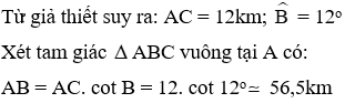 Trắc nghiệm Ứng dụng thực tế các tỉ số lượng giác của góc nhọn có đáp án