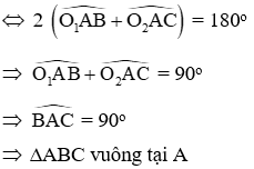 Trắc nghiệm Vị trí tương đối của hai đường tròn có đáp án