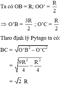 Trắc nghiệm Vị trí tương đối của hai đường tròn có đáp án