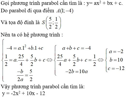 Đề kiểm tra Đại số 10 Chương 2 có đáp án