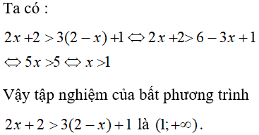 32 câu trắc nghiệm Bất phương trình và hệ bất phương trình một ẩn có đáp án