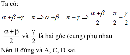 Trắc nghiệm Đại số 10 Chương 6 (có đáp án): Cung và góc lượng giác. Công thức lượng giác