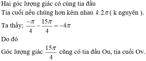 12 câu trắc nghiệm Cung và góc lượng giác có đáp án