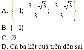 13 câu trắc nghiệm Đại cương về phương trình có đáp án