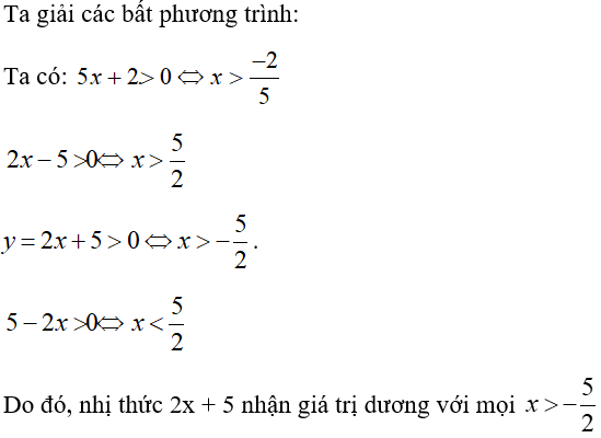 26 câu trắc nghiệm Dấu của nhị thức bậc nhất có đáp án