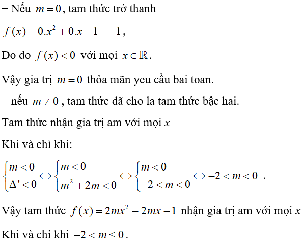 50 câu trắc nghiệm Dấu của tam thức bậc hai có đáp án