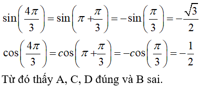 17 câu trắc nghiệm Giá trị lượng giác của góc (cung) có liên quan đặc biệt có đáp án