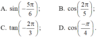 17 câu trắc nghiệm Giá trị lượng giác của góc (cung) lượng giác có đáp án