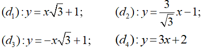 17 câu trắc nghiệm Hàm số y = ax + b có đáp án